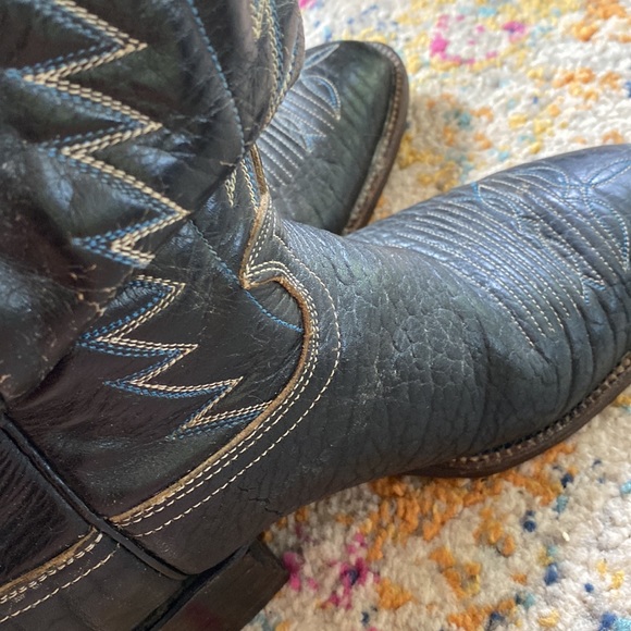 Hondo Shoes Vintage Mens Hondo El Paso Leather Western Cowboy Boots